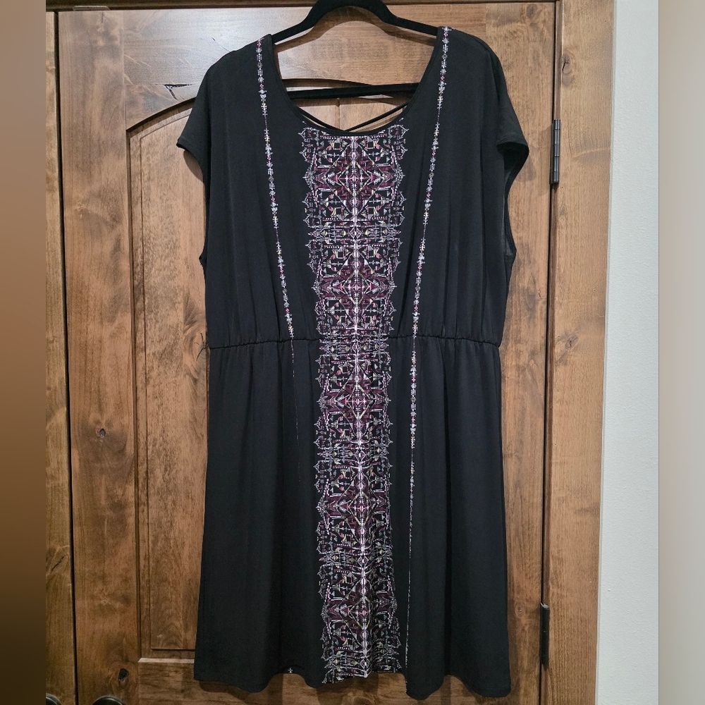 Maurices Black Patterned Dress